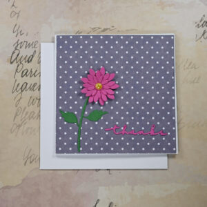 Thank You Card – Polka Dot Daisies