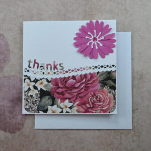 Thank You Card – Pink & Black