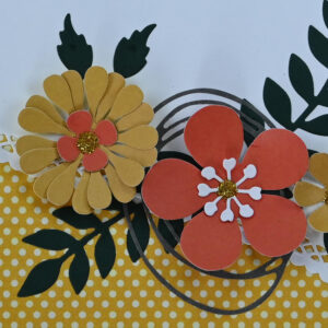 Yellow and Orange Floral Birthday Wishes Card and Gift Tag
