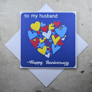 To My Husband Happy Anniversary Card and Tag