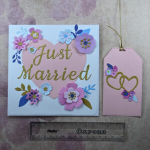 Just Married Wedding Card and Tag