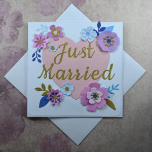 Just Married Wedding Card and Tag