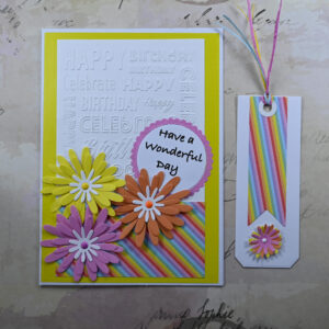 Daisies Have a Wonderful Birthday Card and Tag