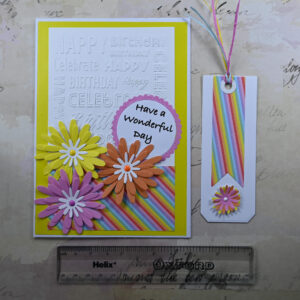 Daisies Have a Wonderful Birthday Card and Tag