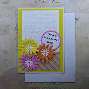 Daisies Have a Wonderful Birthday Card and Tag