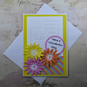 Daisies Have a Wonderful Birthday Card and Tag