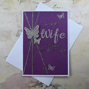 To my Wife Butterfly Anniversary Card and Tag