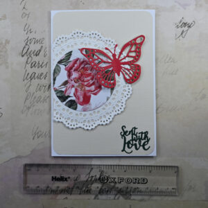Red Butterfly Sent With Love Card
