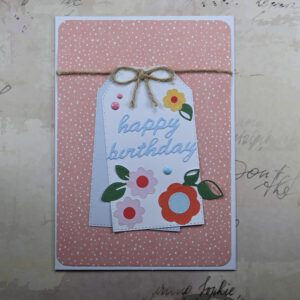 Label Happy Birthday Card and Tag