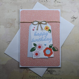 Label Happy Birthday Card and Tag