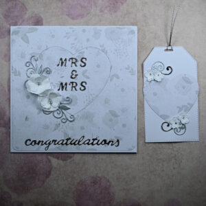 Floral LGBT Wedding Card and Tag