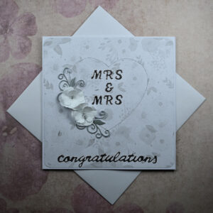 Floral LGBT Wedding Card and Tag
