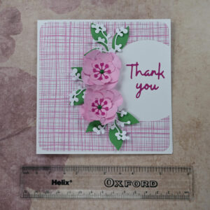 Pink Floral Thank You Card