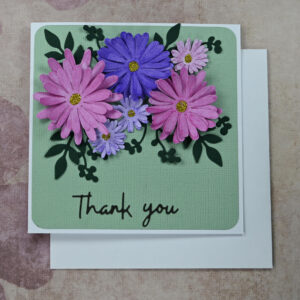 Green Daisies Thank You  Card