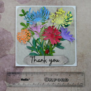 Red, Yellow, Orange, Purple Floral Thank You Card