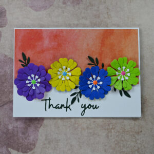 Orange Daisies Thank You Card