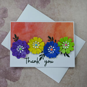 Orange Daisies Thank You Card