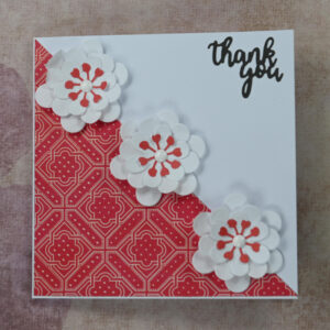 Diagonal Frame Flowers Thank You Card Set of 5