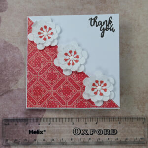 Diagonal Frame Flowers Thank You Card Set of 5