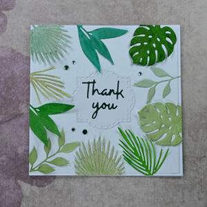 Green Leaves Thank You Card