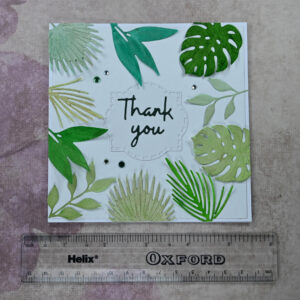 Green Leaves Thank You Card