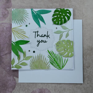 Green Leaves Thank You Card