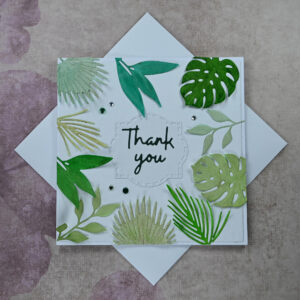 Green Leaves Thank You Card