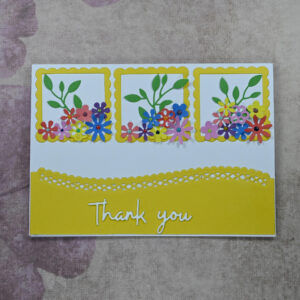 Yellow Frames Flower Thank You Card