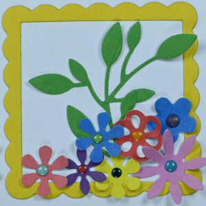 Yellow Frames Flower Thank You Card