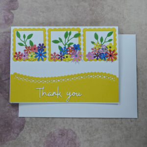 Yellow Frames Flower Thank You Card