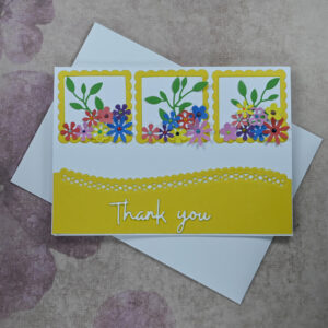 Yellow Frames Flower Thank You Card