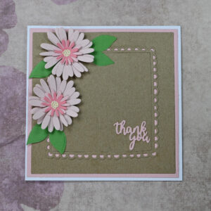 Pink Daisies Thank You Card