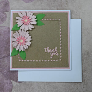 Pink Daisies Thank You Card
