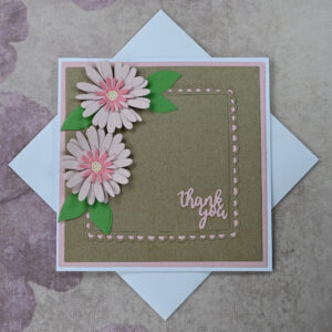 Pink Daisies Thank You Card